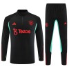 Manchester United Sudadera De Entrenamiento 2023-24 Cuarto-Cremallera Negra Manchester United Sudadera De Entrenamiento 2023-24 Cuarto-Cremallera Negra